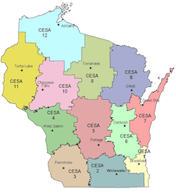 Wisconsin CESA Map